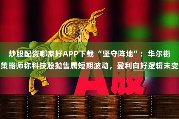 炒股配资哪家好APP下载 “坚守阵地”:华尔街策略师称科技股抛售属短期波动,盈利向好逻辑未变